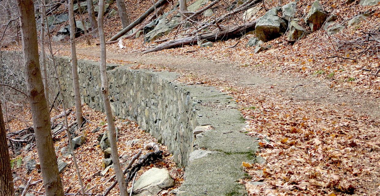 Trail along the route of the West Point Aqueduct - Popolopen Gorge/Popolopen Torne Loop - Harriman-Bear Mountain State Parks - Photo: Daniel Chazin